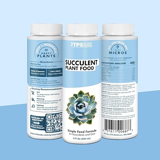 Succulent Plant Food – Gentle Liquid Fertilizer for Succulents & Cactus, 8 oz