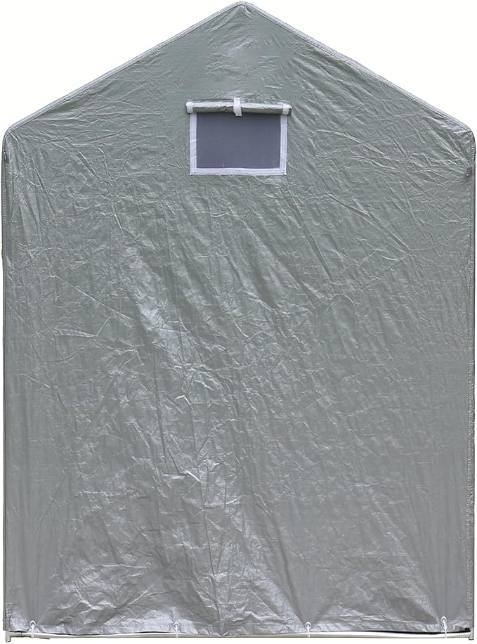 Outdoor Bike Shed, 6 x 4 ft Bicycle Storage Shed - Storage Shed with Roll-Up Door and Ventilation Window, Waterproof and Windproof PE Tarpaulin Tool Shed, Garden, Backyard, Portable Small Shed