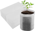 100PCS White Plant Nursery Bags Large, 7.8x10 inches Non-Woven Fabric Seedling Grow Bag, Seed Starting Pots Pouches for Planting Seedling Cutting Clones