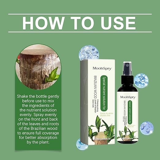 MoonSpry Brazilian Lucky Wood Plant Food, Lucky Bamboo Liquid Fertilizer，Brazilian Wood Indoor houseplant Fertilizer，Bamboo Indoor Plant Food，Fertilizantes de brasileña y árbol de la Suerte 1pc*100ml