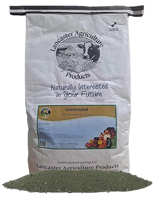 Greensand 20 Pounds – Natural Fertilizer for Healthy Soil, Rich in Potassium & Iron, Great for Gardens, Lawns & Growing - Lancaster Agriculture Products