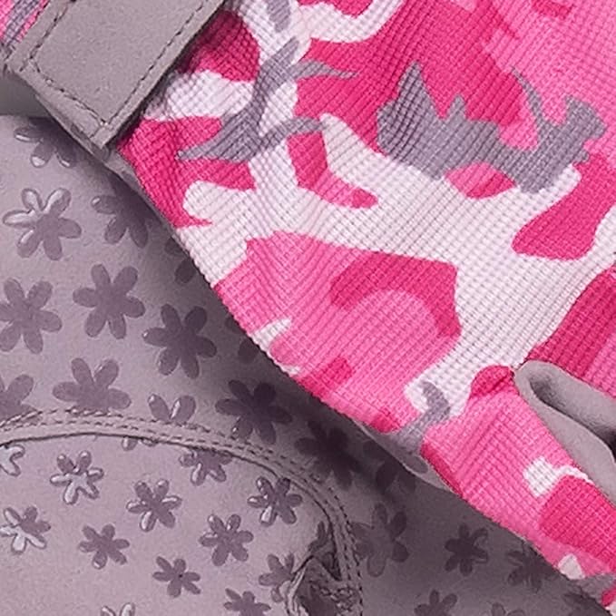 Dig It Handwear - Women's Nail and Fingertip Protector Gardening Gloves - Large - Pink Camo