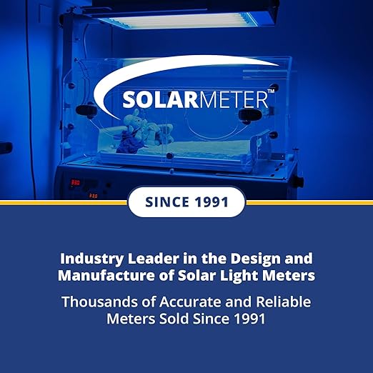 Solarmeter Model 9.4 Visible Blue Light Meter, Handheld Digital Radiometer and Light Bulb Tester for Measuring Blue Light for Aquarium Lamps, Acne & Bilirubin Phototherapy, 0-199.9 mW/cm²