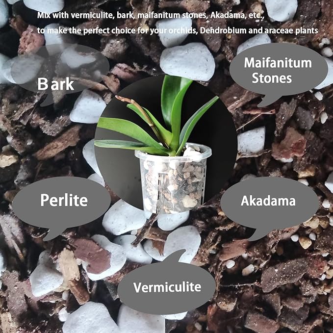 Natural Organic 1-2CM Chunky Perlite 5QT for Plants Horticultural Coarse Pearlite Bulk Potting Mix Garden Soil Amendment for Enhanced Drainage and Ventilation for Indoor Outdoor Plants