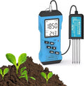 Soil Tester for Nitrogen, Phosphorus, Potassium, pH, Moisture, Nutrient Conductivity, EC Meter for Gardening and Agriculture