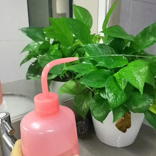 Valchoose Professional 250ml Tattoo Wash Bottle 8.5oz (Pink), Narrow Mouth Squeeze Bottle for Medical Lab Irrigation Squeeze Sprinkling Can Wash Plant Bottle (1Pack)