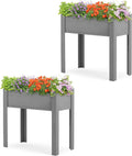 31x16x31 inch Raised Garden Bed with Legs, Elevated Wooden Planter Box for Outdoor Plants Flowers Fruits Vegetable Herb Growing