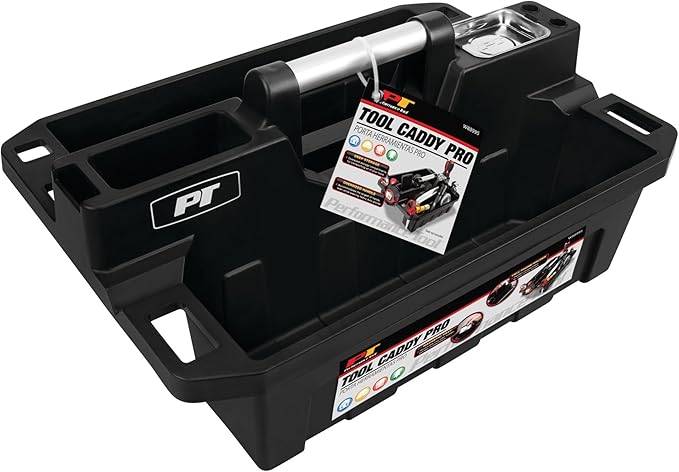 Performance Tool W88995 Portable Supply Caddy and Magnetic Utility Tool Tray,Black