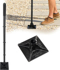 Tamper Tool with Detachable Long Handle, 59 Inch Manual Heavy Duty Soil Compactor for Pavers, Stones, Lawn Edging, Fence Post Installation, Black
