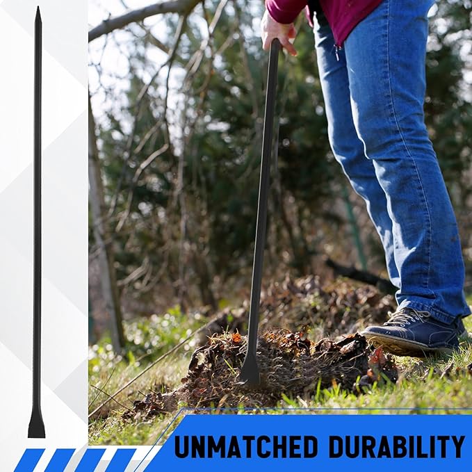 60" (5ft) Chisel Digging Bar 13Lb (6.2kg) Pencil Point Wrecking Pry Road Bar Post Hole Diggers for Digging Prying of Dirt and Large Rocks