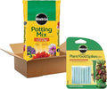 Miracle-Gro Potting Mix for Container Plants, Flowers and Vegetables, 2 cu. ft. & 24 Pack Indoor Plant Food Spikes, Continuous Feeding for Houseplants