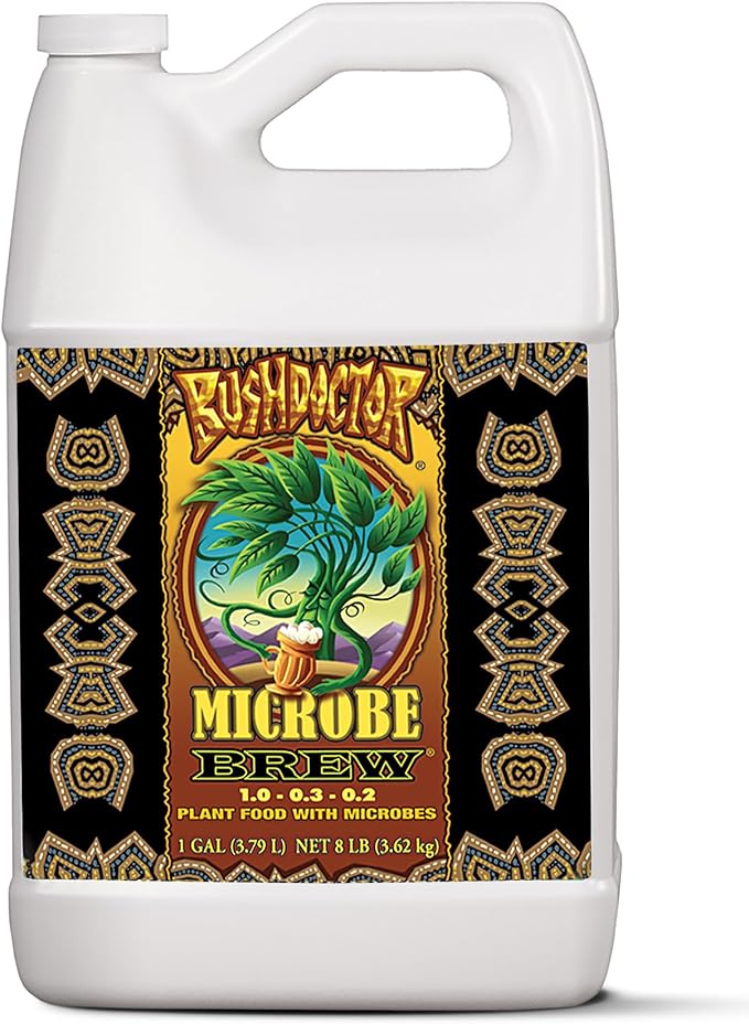 FoxFarm Bush Doctor Microbe Brew - Liquid Microbial Inoculant for Plants - Enhance Root Efficiency & Nutrient Uptake - Supports Hydroponic & Soil Applications for Flowers, Vegetables & Trees -1 Gallon