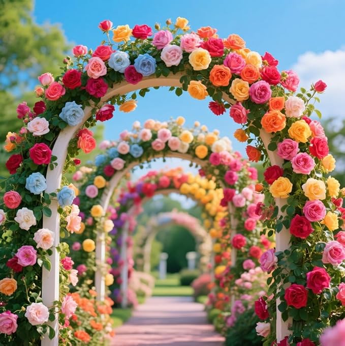 600+ Mix Climbing Rose Seeds for Planting Outdoors Ornamental Vine Rosas Bush Vine Climber Long-Blooming Garden Decoration