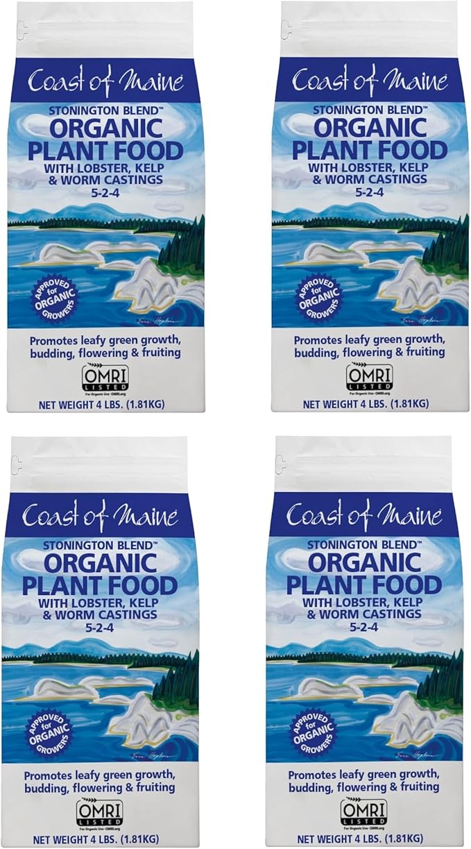 Coast of Maine (4lb) Stonington Blend Organic Plant Food with Lobster, Kelp and Worm Castings - OMRI Listed