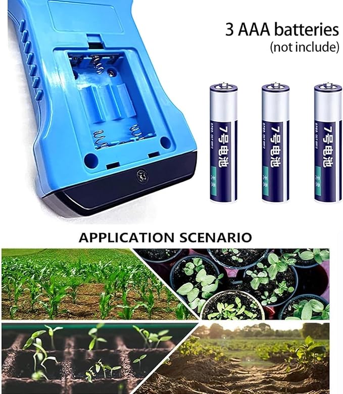 Soil Tester for Nitrogen, Phosphorus, Potassium, pH, Moisture, Nutrient Conductivity, EC Meter for Gardening and Agriculture