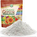 Organic Gypsum Powder 5LB - Made in USA - OMRI Listed - Calcium Sulfate Dihydrate - Garden Soil Amendment Fertilizer for Lawns, Plants, Mushroom Cultivation. Calcium & Sulfur. Cures Blossom End Rot