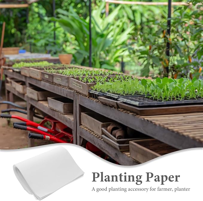 100pcs Sprouter Germinating Paper for Microgreens Planting Vegetable, Leak-Proof and Moisturizing Sprout Paper for Plant Flower Garden and Farm Use 10.23x7.08 Inch
