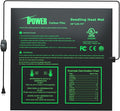 iPower 20" x 20.75" Seeding Heat Mat with Thermostat Temperature Adjustable Knob Durable Warm Hydroponic Plant Germination Starting Pad, Black