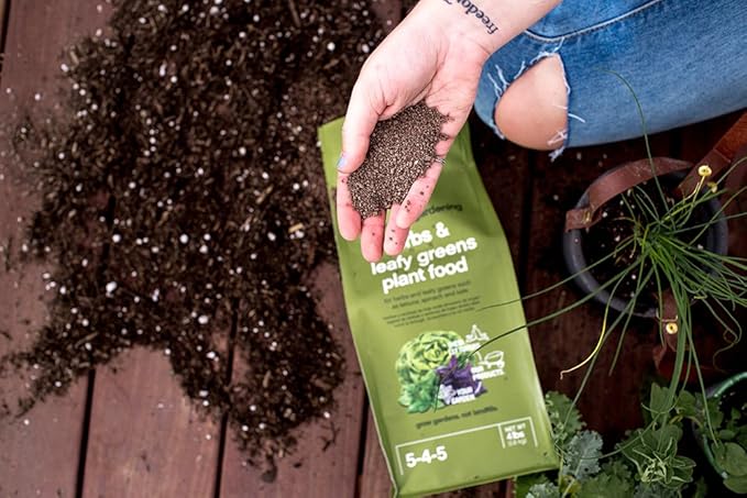 for Organic Gardening Herbs and Leafy Greens Plant Food, 4 lbs