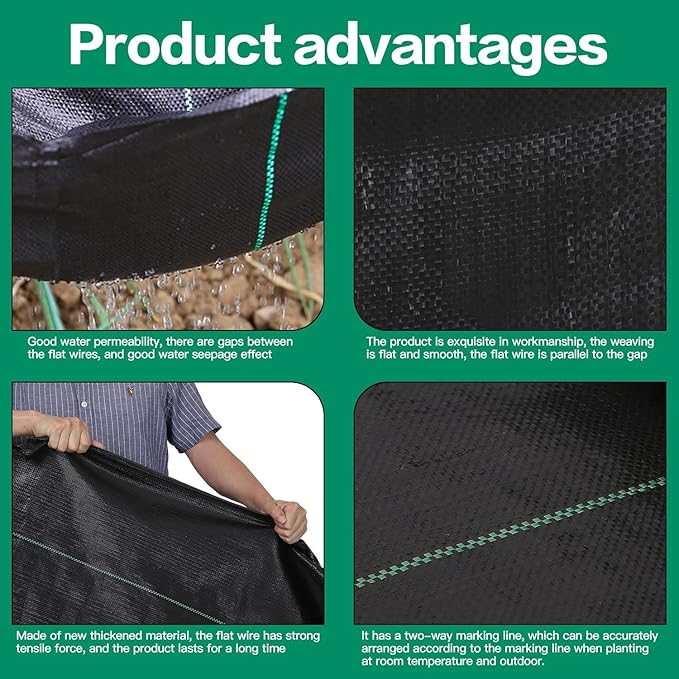 3FT x 500FT Weed Barrier Landscape Fabric, Premium Heavy Duty Woven Garden Ground Cover Weed Block Control Mat Cloth for Gardening, Planting, Farming, Landscaping Flower Bed Driveway