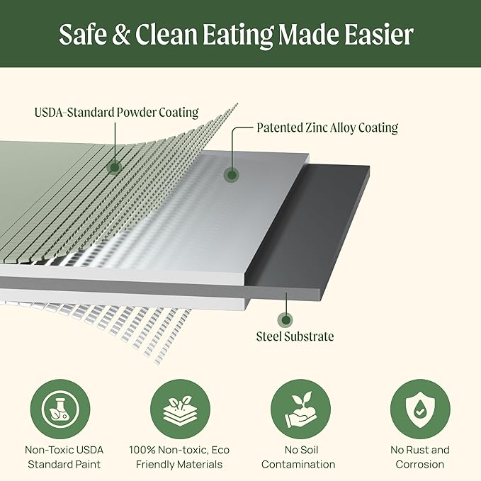 32" Extra Tall Raised Garden Bed Kits, 2 x 8 x 2.7ft Raised Planter Box Outdoor, 3.5 x 6.5 x 2.7ft Deep Root 9 in 1 Modular Metal Raised Beds for Gardening Vegetables Flowers Fruits - Olive Green