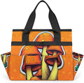 Garden Tool Bag Organizer Garden Tote Bag with Pockets Abstract Mushroom Tool Storage Organizer Gardening Tool Kit Holder 13" x 6.8" x 2.8"
