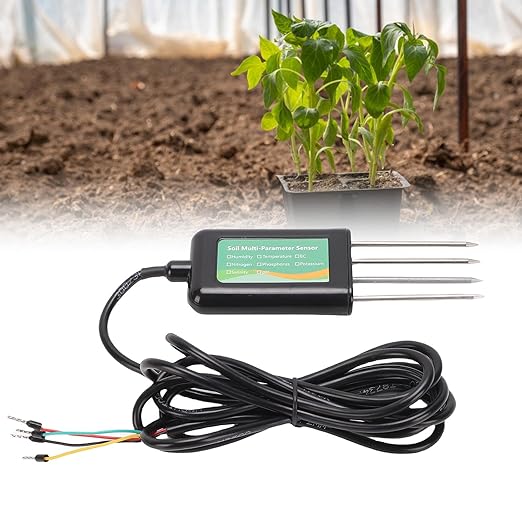 8 in 1 Soil Tester, IP68 Soil Meter for NPK, pH, Light, Temperature, 316L Stainless Steel Probe, Digital Soil Test Kit for Garden, Farm, Lawn, Greenhouse Plants