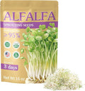 Organic Alfalfa Sprout Seeds (16 oz), Certified Non-GMO, Heirloom Seeds, Premium Alfalfa Sprouting Seeds for Sprouting and Microgreens, High Yield High Germination, Resealable Bag