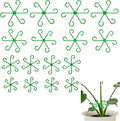 Plant Support Stakes 16-Pack, 4 Size Adjustable Green Gardening Stakes with Soft Clips, Sturdy Stem Supports for Indoor Outdoor Plants Like Monstera, Pothos, Tomatoes to Prevent Falling Over