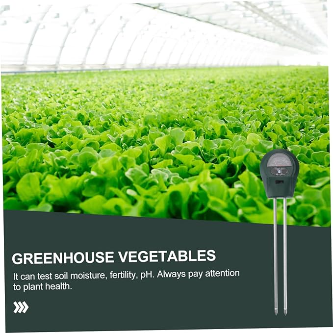 Kisangel 3 in 1 Mini Soil Tester for Garden and Farm Soil Moisture pH and Light Measurements No Battery Required