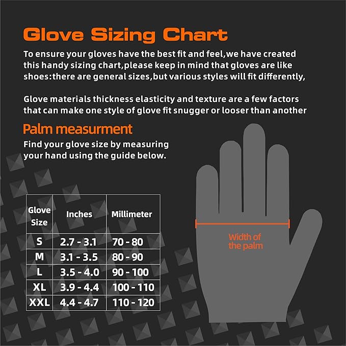 TREEGO 10 Mil Nitrile Gloves Large - Disposable Heavy Duty Rubber Gloves, Raised Diamond Texture Mechanic Gloves, Latex Free Industrial Work Gloves for Garage & Tools, 50 Count