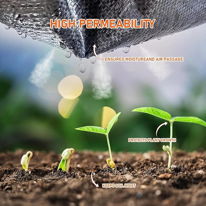 Weed Barrier Landscape Fabric, Weed Barrier Landscape Fabric, Durable Geotextile Fabric for Landscaping, French Drains (4 * 100)