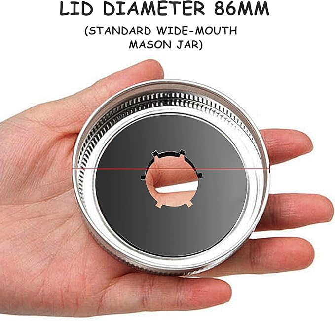 12pcs Kratky Wide Mouth Hydroponic Cover Lids with Blackout Sleeves and Hole for Mason Jars