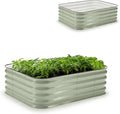 Epic Gardening 6-in-1 Modular Galvanized Raised Garden Bed Kit, 15" Tall Metal Planter Box, Durable Aluzinc Steel Raised Garden Bed Outdoor for Vegetables, Herbs, Flowers & Fruits - Small Mist Green