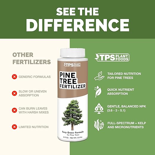 Pine Tree Fertilizer - for Leyland Cypress & Evergreen Tree Care - Pushes Rapid Root Growth for Strong, Wind-Resistant Yard Trees - Liquid Plant Food, 1 Gallon