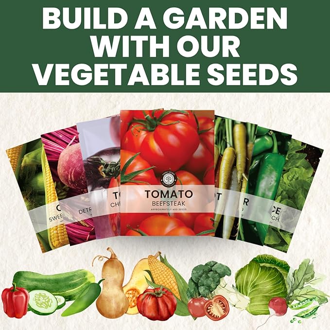 Beefsteak Tomato Seeds – Over 400 Premium Heirloom Seeds for Planting for The 2026 Season – Juicy, Flavor-Rich Garden Favorite – 1 Gram Pouch