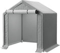 Outdoor Storage Shelter, 6x6 ft Portable Shed with Roll up Zipper Door, Waterproof and UV Resistant Anti-Snow, Heavy Duty Carport for Storing Garden Tools, Outdoor Equipment