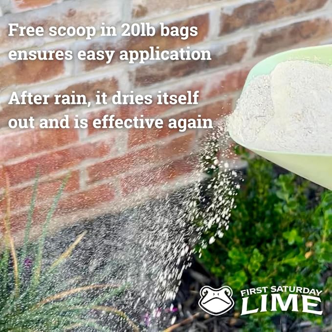 First Saturday Lime Insect Deterrent-20LB Bag| Monthly Insect Shield| Multi-Purpose Insect Control for Outdoors| Prevents Ants & Other Insects