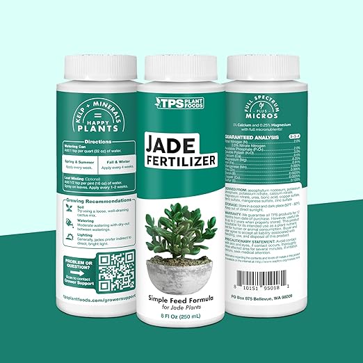 TPS NUTRIENTS Jade Fertilizer for All Jade and Crassula Plants, Liquid Plant Food 8 oz (250mL)