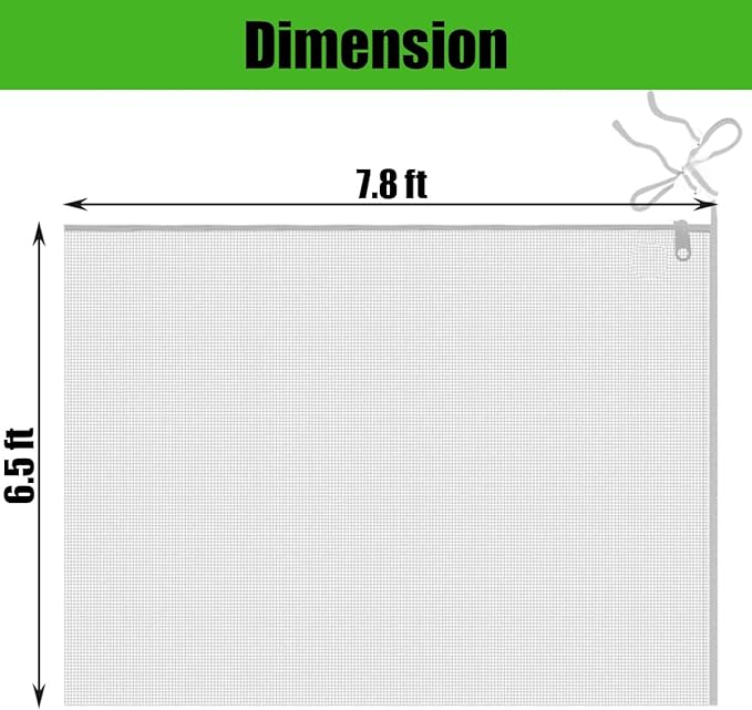 Gardtree 2 PCS 6.5 x 7.8 FT Bird Insect Barrier Fruit Tree Netting, Upgrade Design with Double Zipper, Plant Protectors from Animals, Garden Plant Cover Mesh for Blueberry Bush Flower Tomato Flower