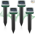 Mole Repellent Solar Powered, Ultrasonic Repeller, Waterproof Sonic Spikes Gopher Vole Groundhog Snake Chipmunk Mole Deterrent Get Rid of Moles in Your Yard (4pack)