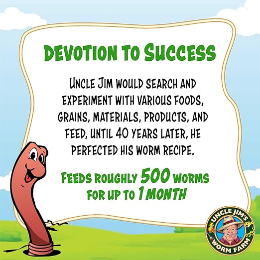 Uncle Jim’s Worm Farm Organic Worm Food | 1 Month Worm Feed Supply for Red Wigglers, Compost Worms & Vermiculture | Boosts Worm Castings & Composting | 2.5 lb Bag