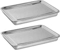 Seed Sprouter Tray Stainless Steel Seed Germination Tray Kit Rectangle Wheatgrass Bean Sprouts Grow Tray for Garden Supply 26x20x5 cm 2PCS Home Decor Accessory