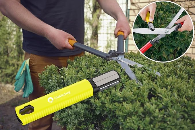 Multi Garden Tool Blade Sharpener - For Sharpening Lawn Mower Blades, Garden Pruners, Axe, Machete, Hedge Shears, Scissors, Hatchets, Pocket Knife Sharpener, speedy sharp sharpener