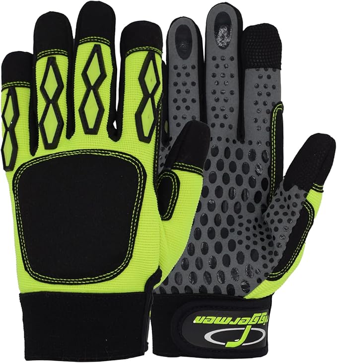 Men’s Heavy Duty Work Gloves Utility Mechanic Working Touchscreen Anti-Slip Palm & Knuckle Protection Safety Gloves