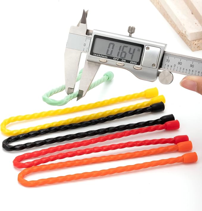 Gesipor 10 PCS 18-Inch Silicone Cable Ties - Reusable Rubber Twist Ties Bendable Cable Ties for Bundling and Holding, All Purpose Cord Tie for Indoor and Outdoor(5 Colors)