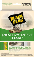 Black Flag Pantry Pest Trap 2 Count, Insect Traps, Safe For Use In Kitchens And Pantries, 12 Pack