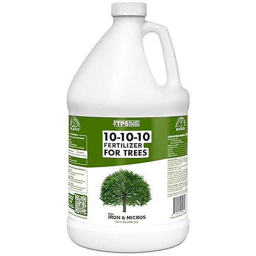 Liquid 10-10-10 Fertilizer for Trees and Shrubs, Triple Ten NPK Plus Iron and Micros, Liquid Plant Food 128 oz (1 Gallon)