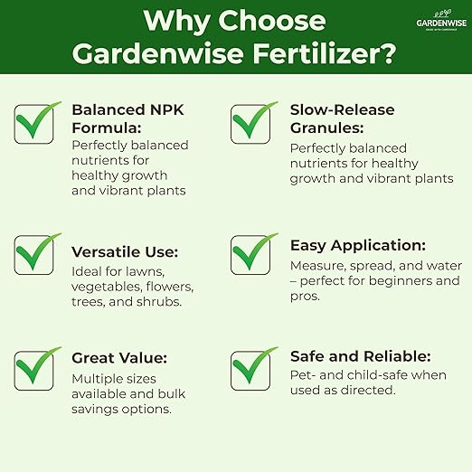 13-13-13 Slow Release Granular Fertilizer – All Purpose Plant Food 13 13 13 for Outdoor Grass, Vegetables, Roses, Flowers, Shrubs, Trees. Lawns, Gardens, Potted Plants (4 quarts)