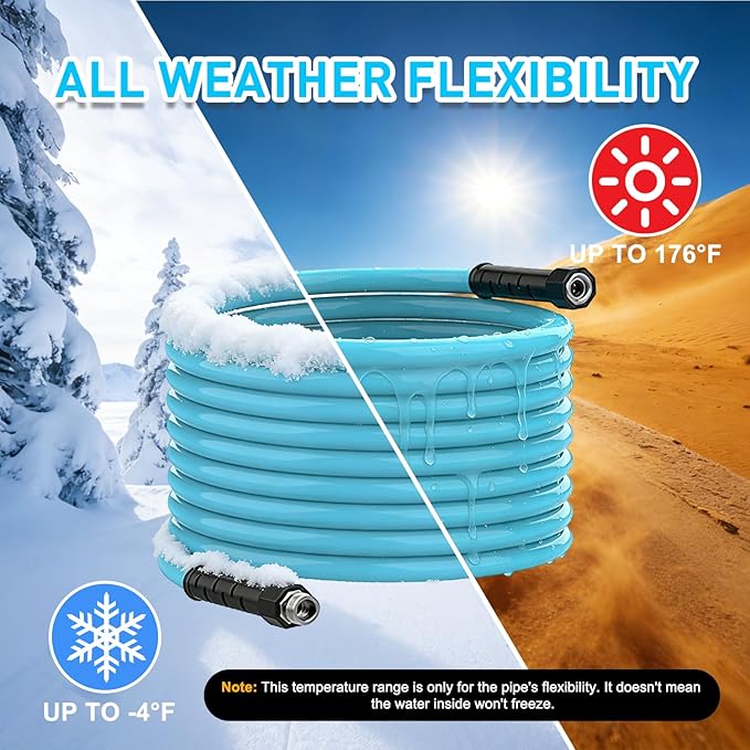 Nilight RV Water Hose 100FT Garden Drinking Hoses with Storage Bag Leakproof Anti-Kink 5/8" Inner Diameter Flexible Lightweight Freshwater Hose for RVs Campers Travel Trailer Boat Car Wash Accessories